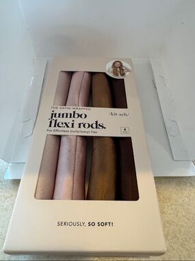 Kitsch Satin-Wrapped Jumbo Flexi Rods - Pink, Rose Gold, Bronze, Brown
